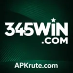 official logo 345win game with 345win.com and branding of apkrute.com