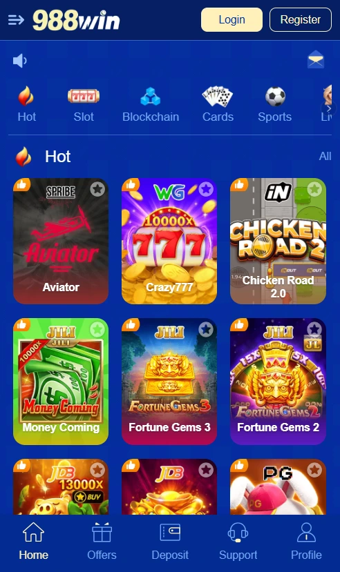 988win game official playing interface image