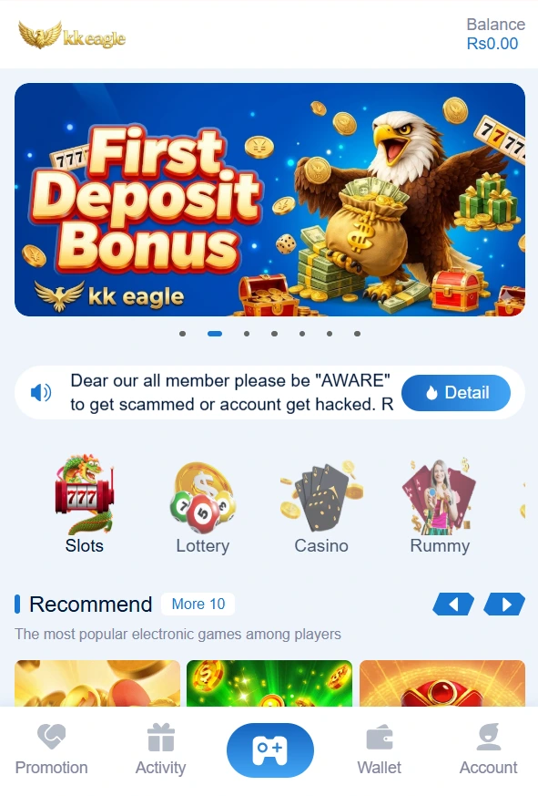 kk eagle game variety of games.