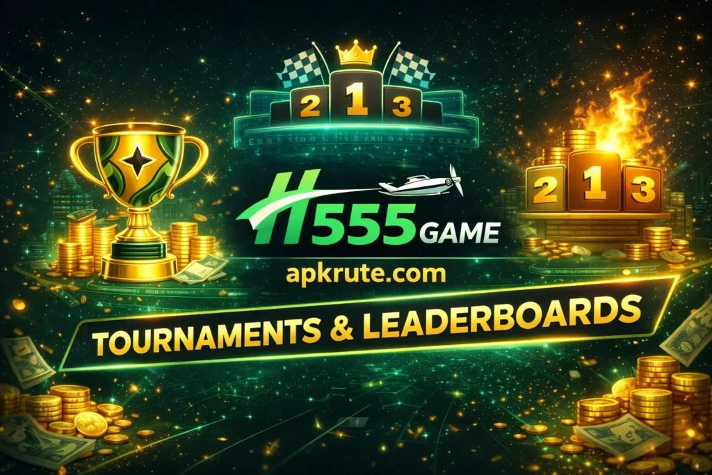 h555 app tournaments and lucky spins.