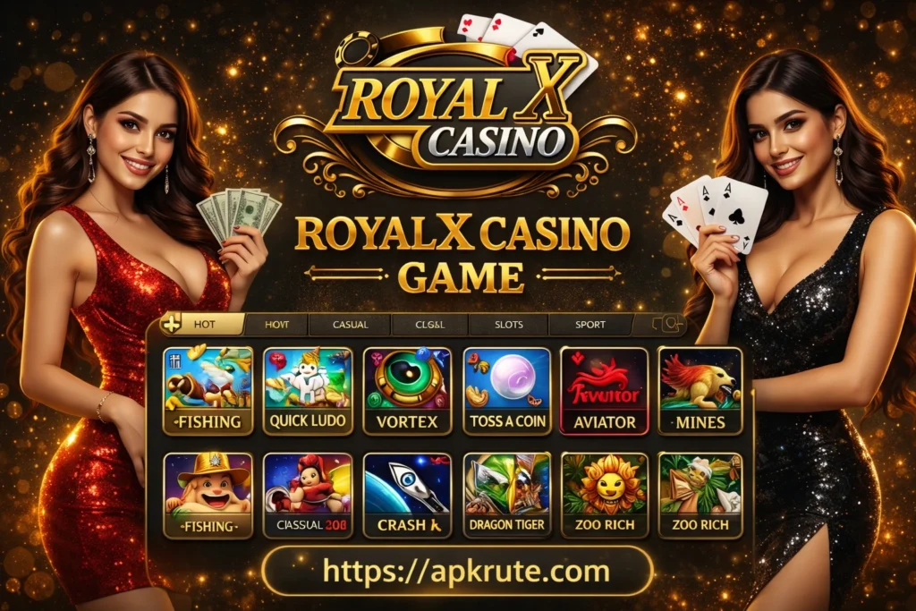 Royal X Casino with a variety of games official image.