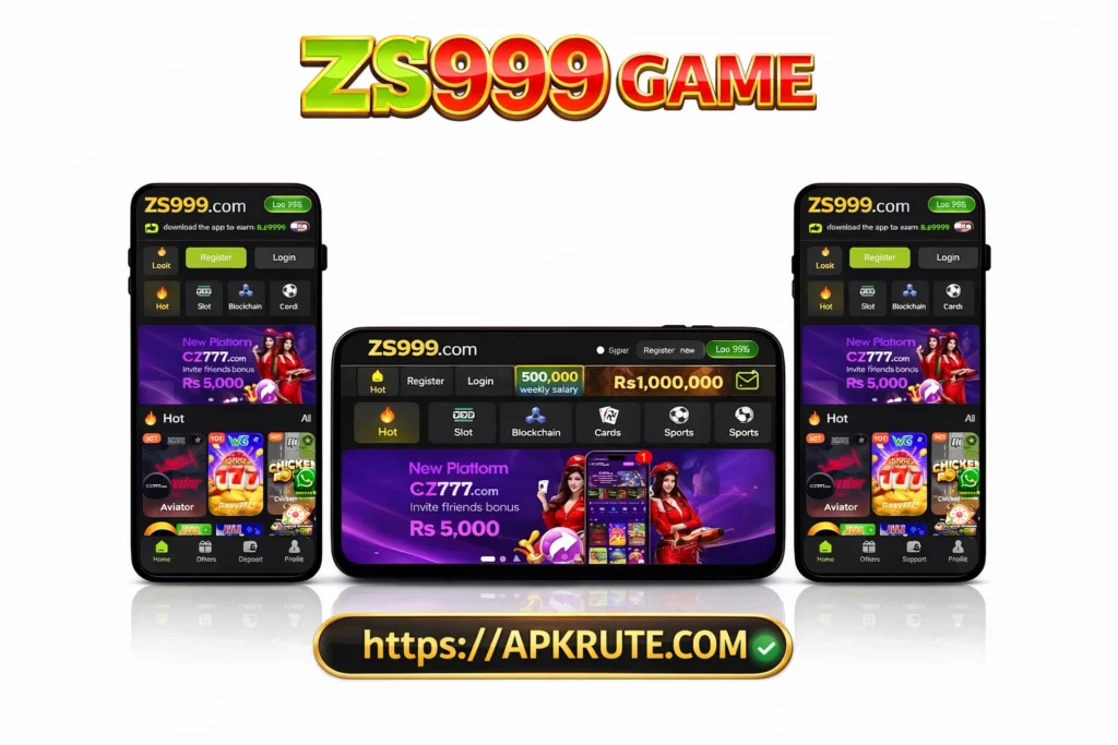 zs999 game official screenshot in mobile and desktop.