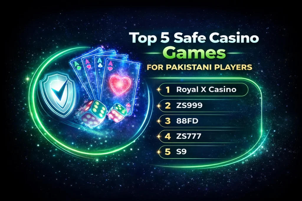 Top safe casino game for Pakistan to download and install.