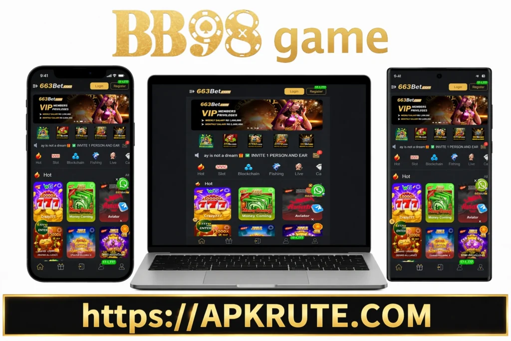 BB98 game download for iOS, Android, PC, and laptop official testing image.